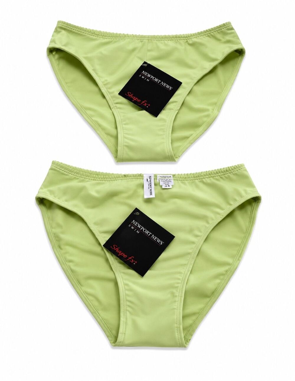 Lot Of 2 NWT Newport News Shape FX Green Bathing Suit Bottoms Size 8 Y2K